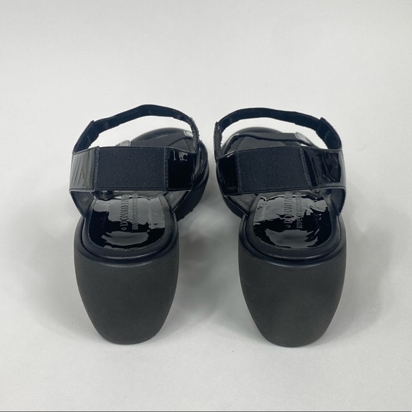 Donald J. Pliner Black Nona Patent Wedge Sandal Size Women's 8.5 - Picture 9 of 11